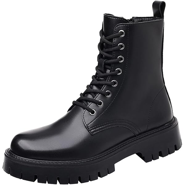 Amazon.com | Men's Chukka Boots Fashion Motorcycle Boots Leather